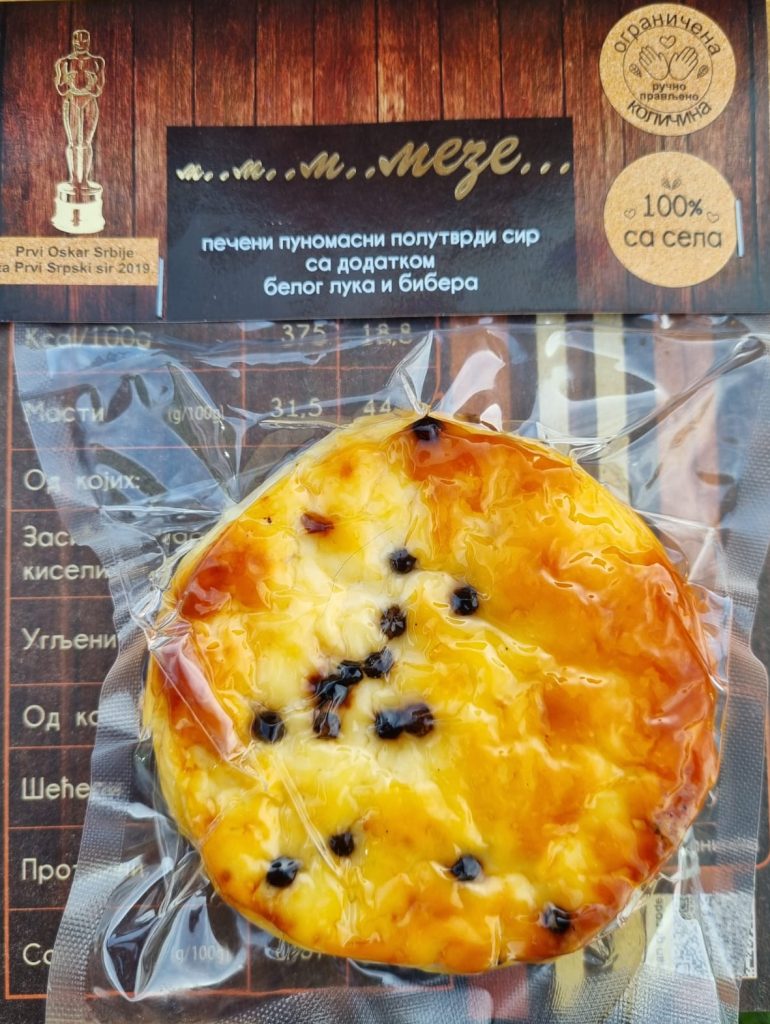 Pečeni sir sa biberom i belim lukom (250gr)